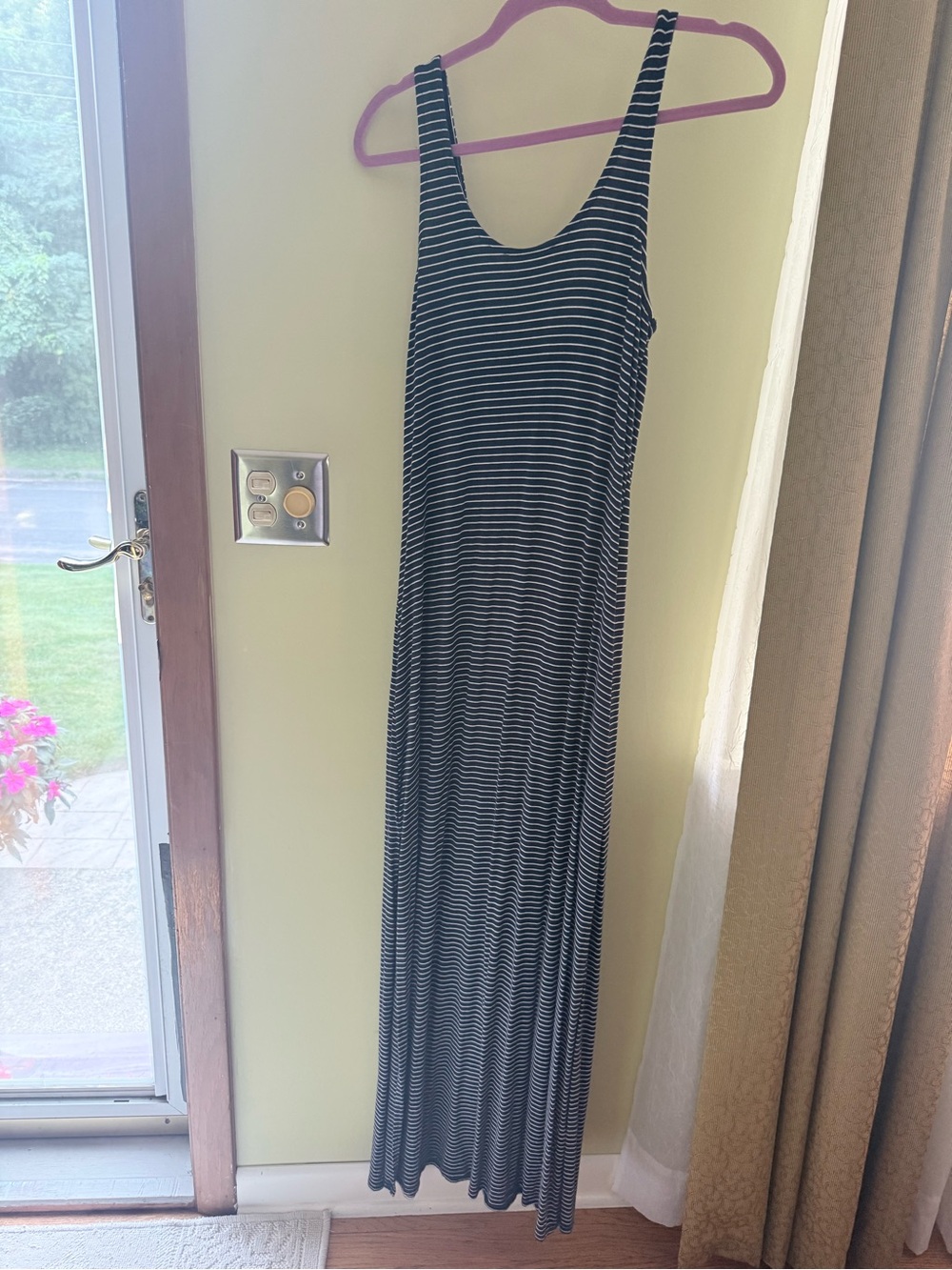 Z Supply Navy and White Striped Maxi Tank Dress - no 64